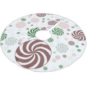 クリスマスプレッツェルパターンツリースカート – ブラシ ブラッシュドポリエステルツリースカート (アングル)