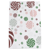 クリスマスプレッツェルパターンメディア抱き枕 ミディアムペーパーバッグ (裏面)