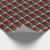 クリスマスプレッドグリーンとレッドネイビーブルー ラッピングペーパー (角)