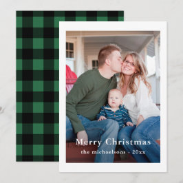 クリスマスプレッドグリーンバッファロープレイド写真 シーズンカード