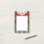 クリスマスプレッドグリーンレッドレースイニシャル事業 ポストイット (デスク上)