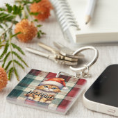 クリスマスプレッドサンタキャットの名前 キーホルダー (正面右)