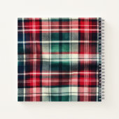 クリスマスプレッドサンタキャットの名前 ノートブック (裏面)