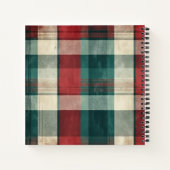 クリスマスプレッドサンタキャットの名前 ノートブック (裏面)