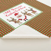 クリスマスプレッドサンタトナディアアドカスタム文字 シェルパブランケット (3/4)