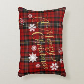 クリスマスプレッドスノーフレーク枕 アクセントクッション (正面(垂直))