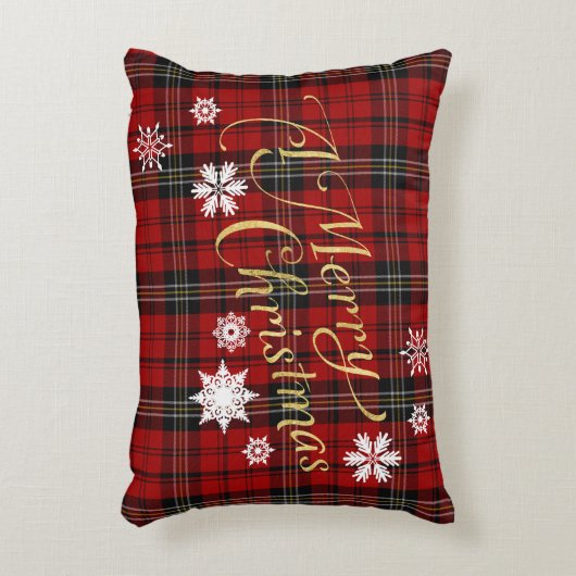 クリスマスプレッドスノーフレーク枕 アクセントクッション (正面(垂直))