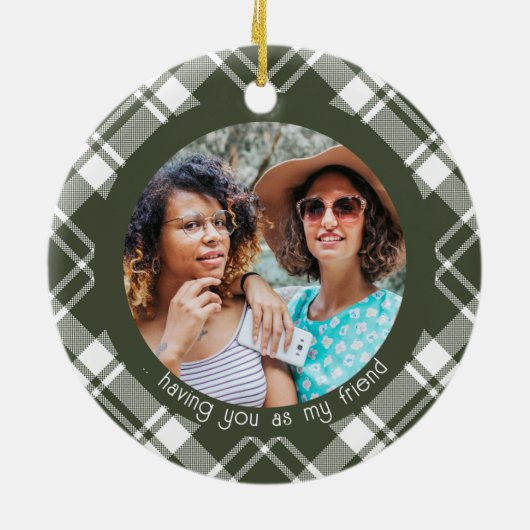 クリスマスプレッドハピネスは友達としてあなた2 Photo セラミックオーナメント (裏面)