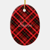 クリスマスプレッドパターンキーチェーンボトルオープナー セラミックオーナメント (正面)