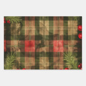 クリスマスプレッドパターン ラッピングペーパーシート (正面)