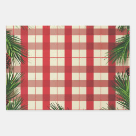 クリスマスプレッドパターン ラッピングペーパーシート