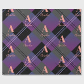 クリスマスプレッドパープモダンリー ラッピングペーパー (フラット)