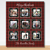 クリスマスプレッドファミリー写真 フリースブランケット