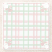 クリスマスプレッドボウアクセントカントリー ガラスコースター (裏面)