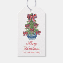 クリスマスプレッドボウチャイノワジェリートピアリーツリー ギフトタグ