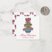 クリスマスプレッドボウチャイノワジェリートピアリーツリー ノートカード (正面/裏面インサイチュ)
