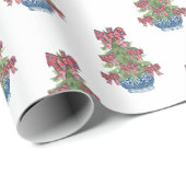 クリスマスプレッドボウチャイノワジェリートピアリーツリー ラッピングペーパー (ロールコーナー)