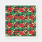 クリスマスプレッドポインセティアス葉と スタンダードランチョンナプキン (正面)