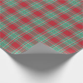 クリスマスプレッドラッピング紙レッドとミントグリーン ラッピングペーパー (角)