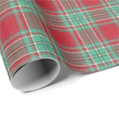 クリスマスプレッドラッピング紙レッドとミントグリーン ラッピングペーパー (ロールコーナー)