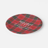 クリスマスプレッドレッドグリーンパーティー ペーパープレート (アングル)