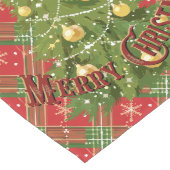 クリスマスプレッドレッド、緑、金ゴールド星 ロングテーブルランナー (コーナー)