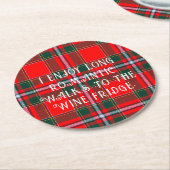 クリスマスプレドおもしろい諺 ラウンドペーパーコースター (アングル)