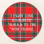 クリスマスプレドおもしろい諺 ラウンドペーパーコースター (正面)