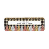 クリスマスプレドとグリッター名 ラベル (正面)