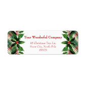 クリスマスプレドとホリー | 戻る ラベル (正面)