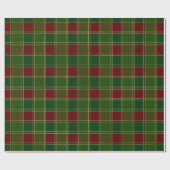 クリスマスプレドのバーガンディーな緑の金ゴールド エレガント ラッピングペーパー (フラット)