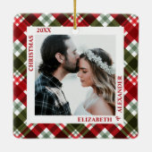 クリスマスプレドの写真 セラミックオーナメント (裏面)