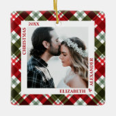 クリスマスプレドの写真 セラミックオーナメント (正面)