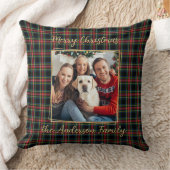 クリスマスプレドカスタム金ゴールドモダン写真家族 クッション (ブランケット)