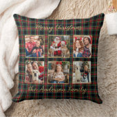 クリスマスプレドカスタム金ゴールド6 Photo Collage Family クッション (ブランケット)