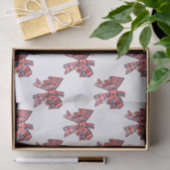 クリスマスプレドタータンチェックボウ 薄葉紙 (ギフト)