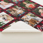 クリスマスプレドファミリーパーソナライズされたフォトコラージュ シェルパブランケット (3/4)