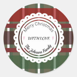 クリスマスプレドフェスティバルホリデーヴィンテージ ラウンドシール