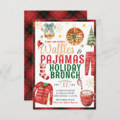 クリスマスプレドワッフルとパジャマスホリデーブランチ 招待状 (正面/裏面)