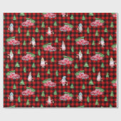 クリスマスプレドヴィンテージトラックラッピング紙 ラッピングペーパー (フラット)