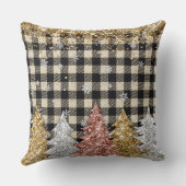 クリスマスプレド及びグリッターの姓 クッション (裏面)