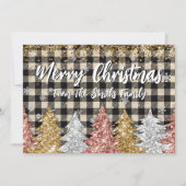 クリスマスプレド及びグリッターの姓 シーズンカード (正面)