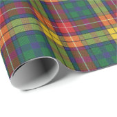 クリスマスプレド素朴クラシックホリデーレッドグリーン ラッピングペーパー (ロールコーナー)