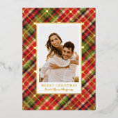 クリスマスプレド金ゴールド 箔シーズンカード (正面)