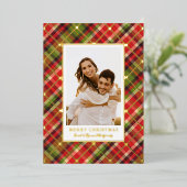 クリスマスプレド金ゴールド 箔シーズンカード (立ち正面)