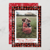 クリスマスプレド雪の写真 シーズンカード (正面/裏面)