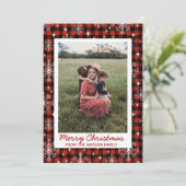 クリスマスプレド雪の写真 シーズンカード (スタンド正面)