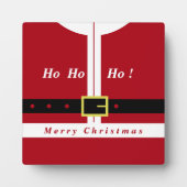 クリスマスプレートギフト サンタクロース - お名前テキスト フォトプラーク (正面)