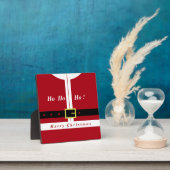 クリスマスプレートギフト サンタクロース - お名前テキスト フォトプラーク (インサイチュ)