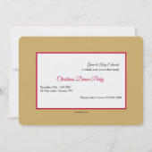 クリスマスプレートディナーパーティの招待状 招待状 (裏面)